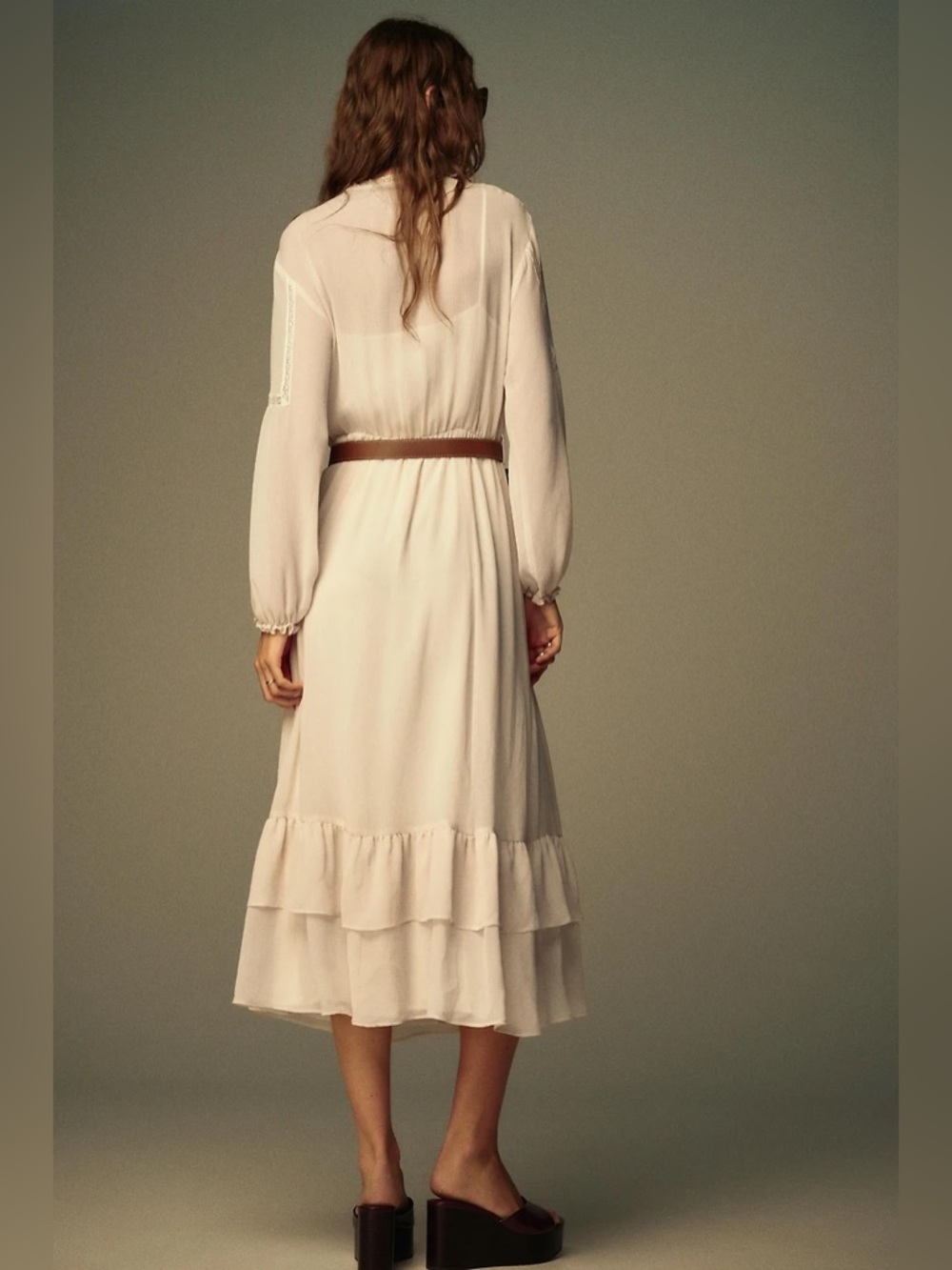 NWT Zara Woman Bloggers Fav BELTED COTTON GAUZE DRESS Size S Small - Picture 4 of 12